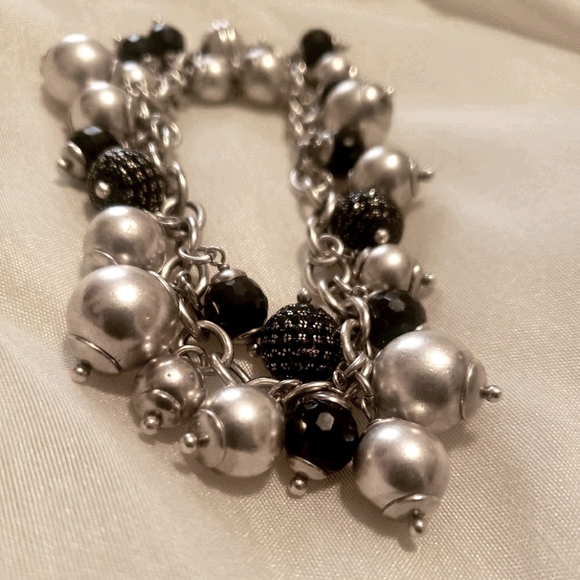 Vicenza Jewelry - Vicenza Sterling Spinel Bead Charm Bracelet